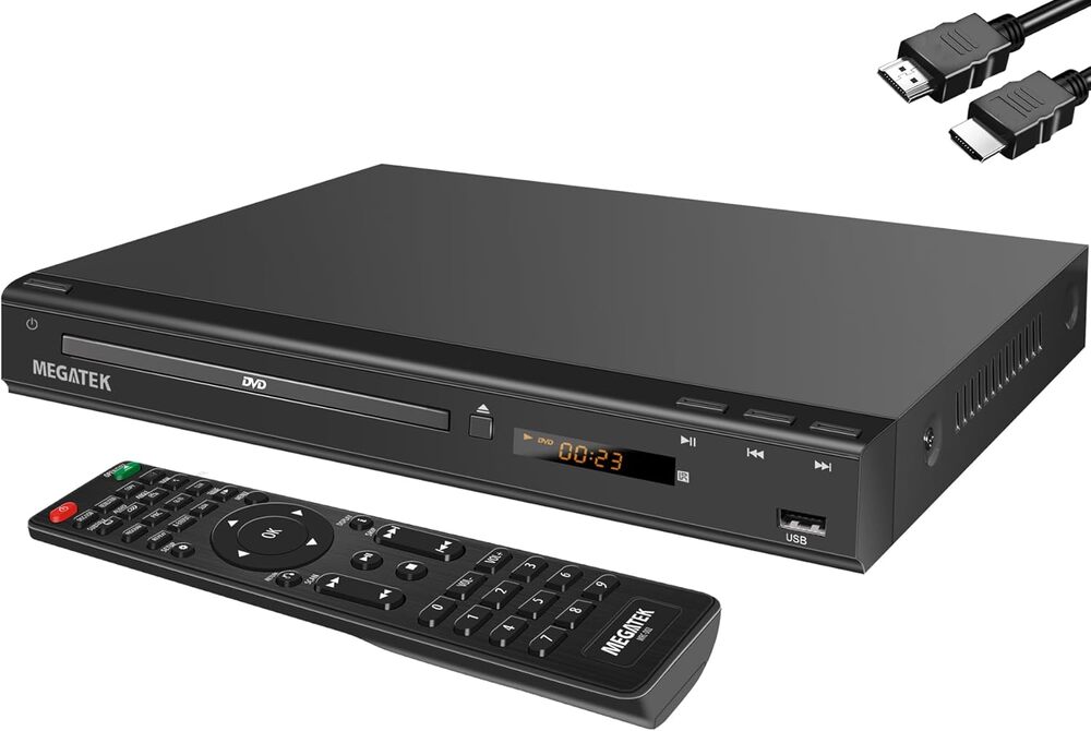 Open box Megatek  Region-Free HDMI DVD Player for TV, Compact CD/DVD Player